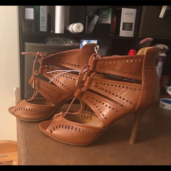 New Bongo lace-up heels (light brown) - Picture 4 of 6